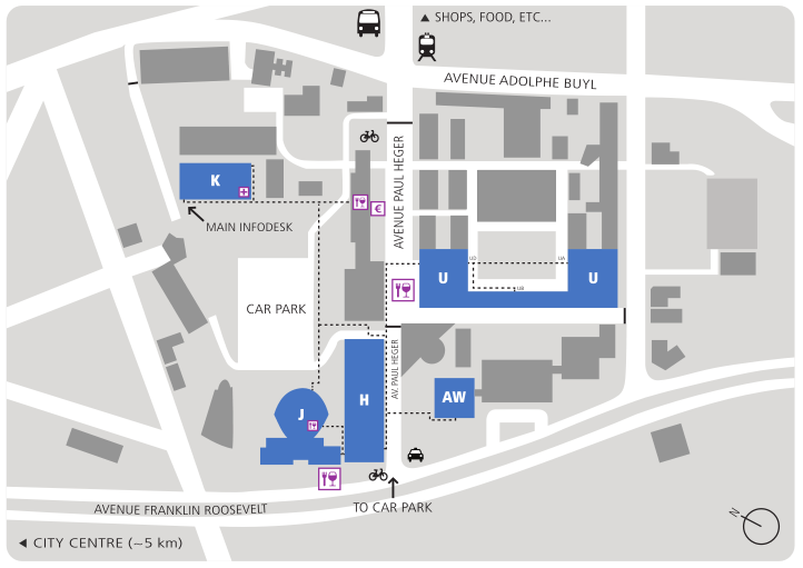 ULB Solbosch Campus map: Location of FOSDEM ULB Solbosch Campus map: Location of FOSDEM