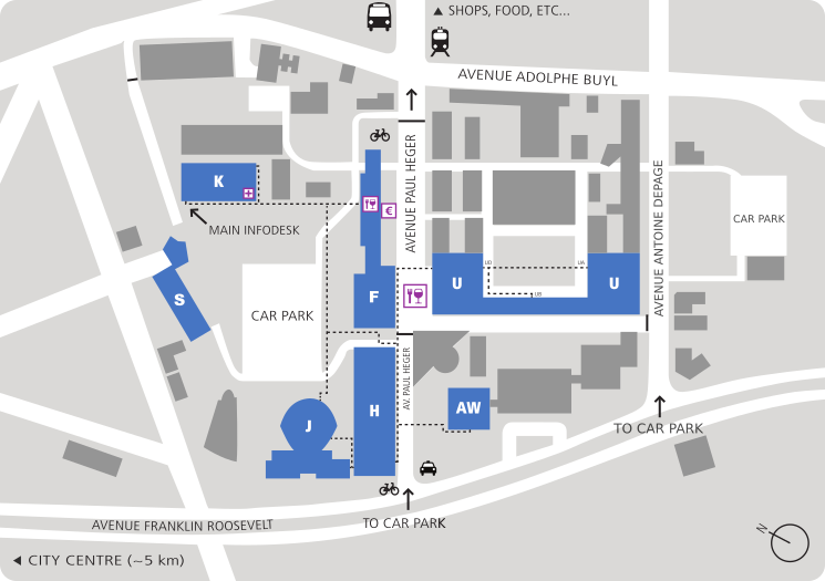 ULB Solbosch Campus map: Location of FOSDEM ULB Solbosch Campus map: Location of FOSDEM
